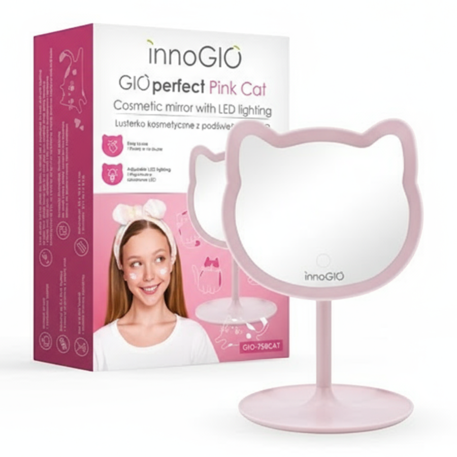 GIOperfect lusterko różowy kotek / innoGIO