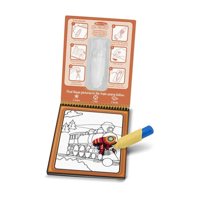 Melissa and Doug, Wielorazowa Wodna Kolorowanka WATER WOW Pojazdy