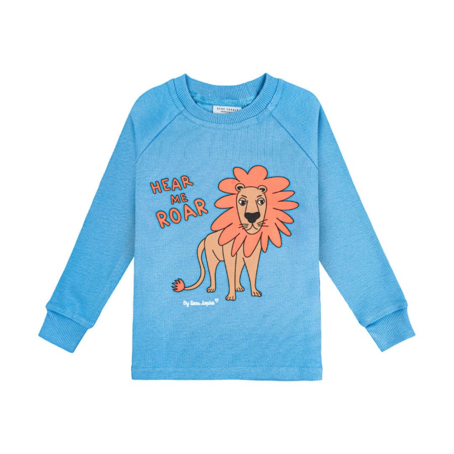 Longsleeve prążek - lew niebieski / Dear Sophie
