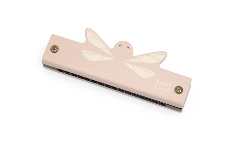 Drewniana harmonijka - Pink / Label Label