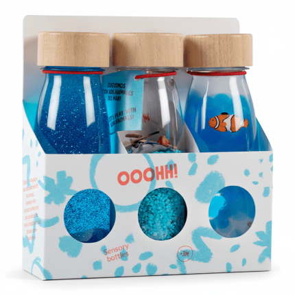 Zestaw 3 butelek sensorycznych FLOAT - CHWILA RELAKSU / Petit Boum