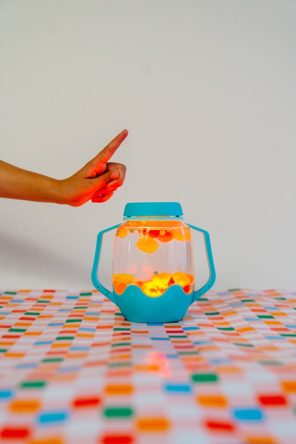 Słoik sensoryczny do napełnienia wodą - niebieski / Glo Pals