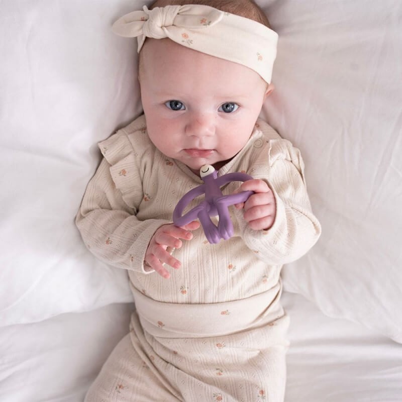 Gryzak masujący ze szczoteczką Purple / Matchstick Monkey