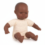 Lalka z miękkim brzuchem Rasa Afrykańska 32cm / Miniland