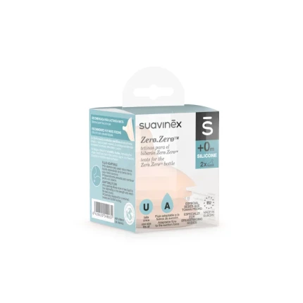 Smoczki o regulowanym przepływie do butelki ZERO ZERO  / Suavinex