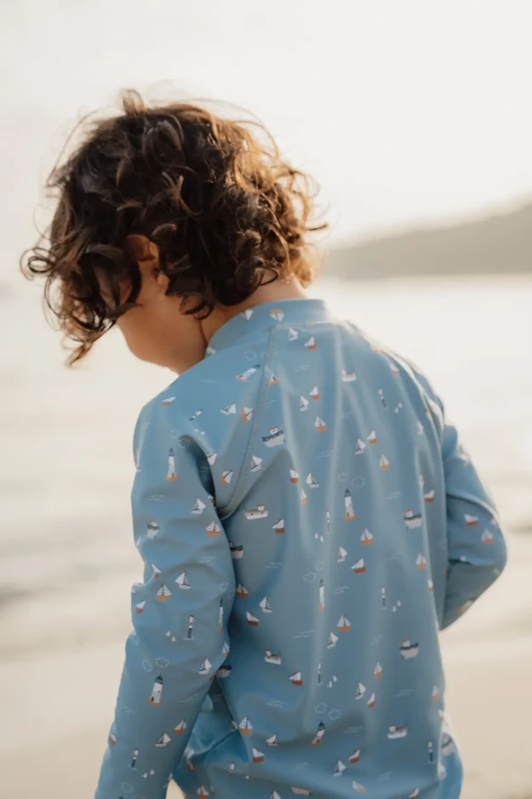 Koszulka do kąpieli z długim rękawem Sailors Bay Dark Blue / Little Dutch