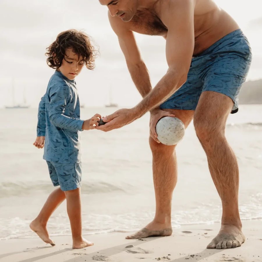 Koszulka do kąpieli z długim rękawem Sea Life Blue / Little Dutch