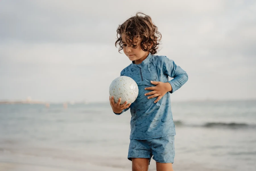 Koszulka do kąpieli z długim rękawem Sea Life Blue / Little Dutch