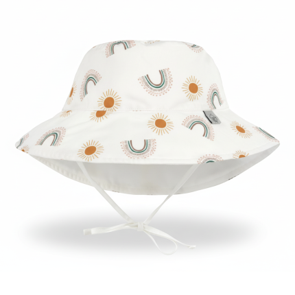 Dwustronny kapelusz przeciwsłoneczny UV80 Splash & Fun Tęcza nature / Lassig