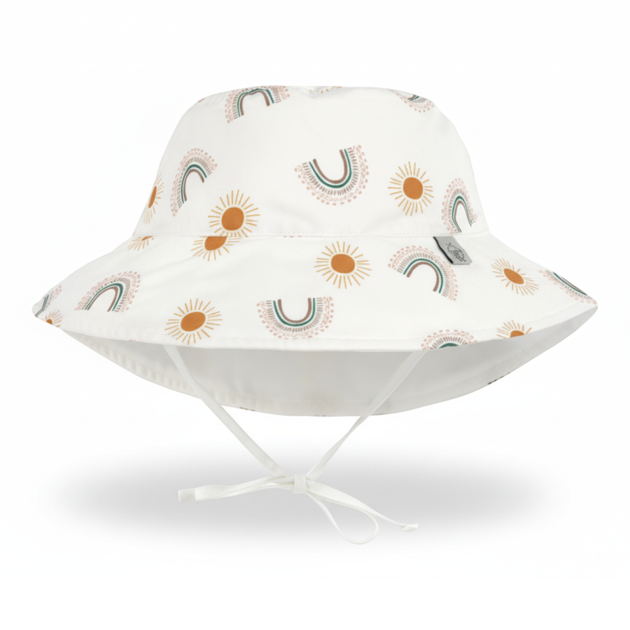 Dwustronny kapelusz przeciwsłoneczny UV80 Splash & Fun Tęcza nature / Lassig