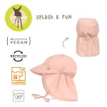 Czapka przeciwsłoneczna z daszkiem i osłoną karku UV80 Splash & Fun pink / Lassig