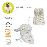 Czapka przeciwsłoneczna z daszkiem i osłoną karku UV80 Splash & Fun Lew powder blue / Lassig
