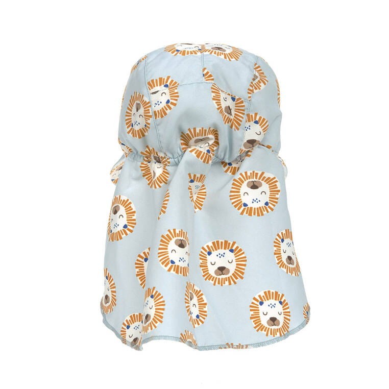Czapka przeciwsłoneczna z daszkiem i osłoną karku UV80 Splash & Fun Lew powder blue / Lassig