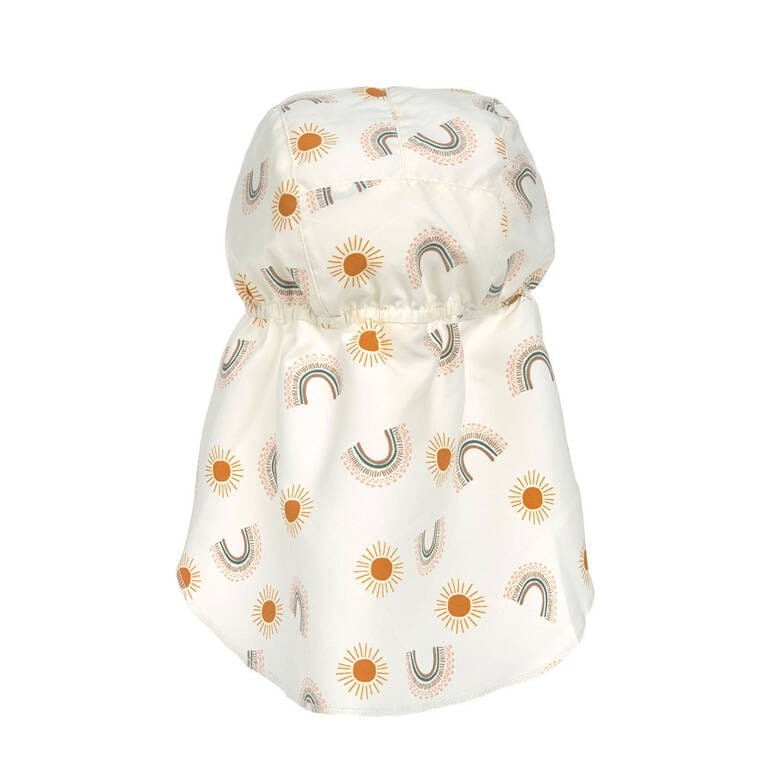 Czapka przeciwsłoneczna z daszkiem i osłoną karku UV80 Splash & Fun Tęcza nature / Lassig