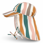 Czapka przeciwsłoneczna z daszkiem i osłoną karku UV80 Splash & Fun Fale pink-nature / Lassig