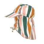 Czapka przeciwsłoneczna z daszkiem i osłoną karku UV80 Splash & Fun Fale pink-nature / Lassig