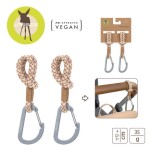 Uniwersalne sznurkowe zaczepy do torby do wózka, 2 szt. - camel vanilia / Lassig Casual Label