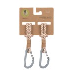 Uniwersalne sznurkowe zaczepy do torby do wózka, 2 szt. - camel vanilia / Lassig Casual Label