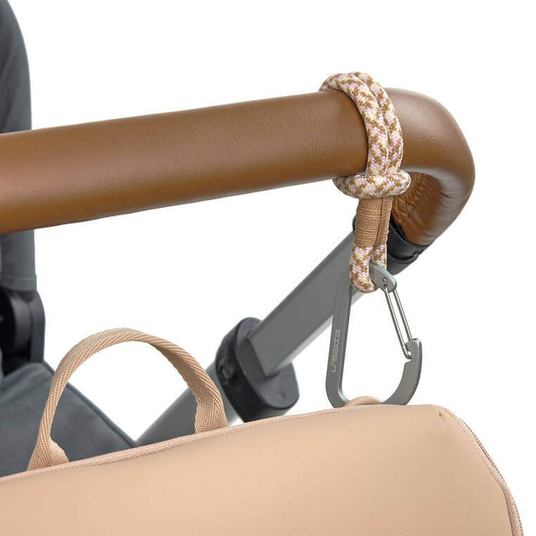 Uniwersalne sznurkowe zaczepy do torby do wózka, 2 szt. - camel vanilia / Lassig Casual Label