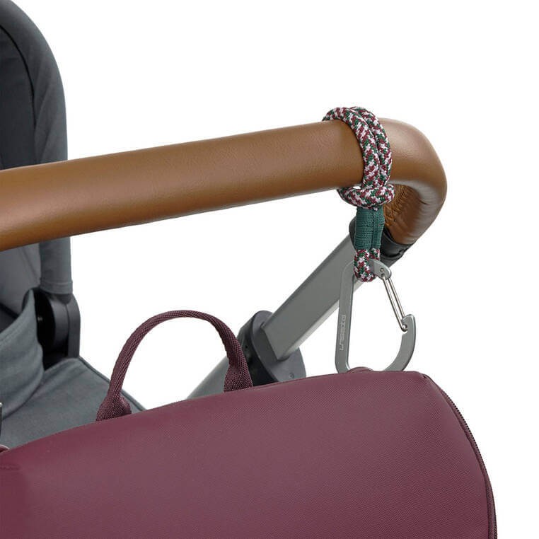 Uniwersalne sznurkowe zaczepy do torby do wózka, 2 szt. - green lavender / Lassig Casual Label