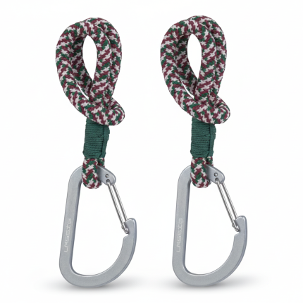 Uniwersalne sznurkowe zaczepy do torby do wózka, 2 szt. - green lavender / Lassig Casual Label