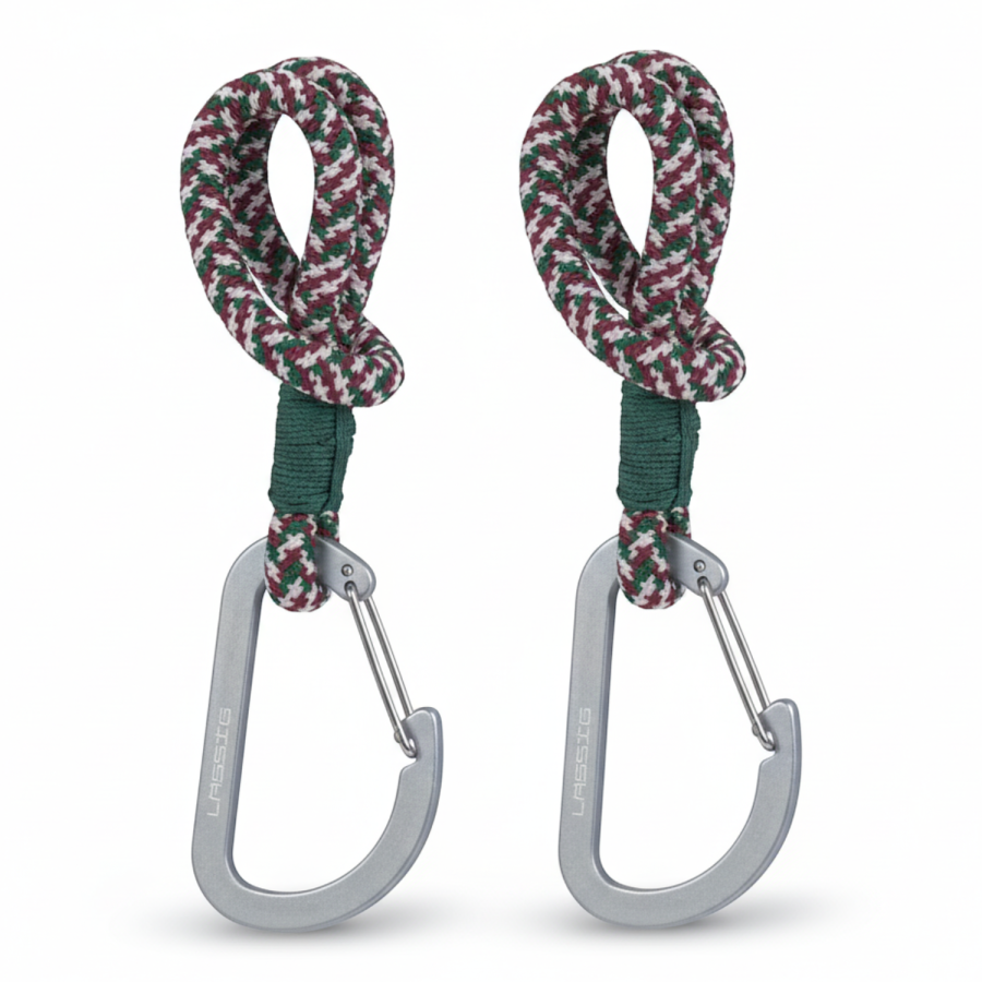 Uniwersalne sznurkowe zaczepy do torby do wózka, 2 szt. - green lavender / Lassig Casual Label