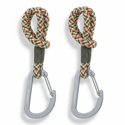 Uniwersalne sznurkowe zaczepy do torby do wózka, 2 szt. - olive red / Lassig Casual Label