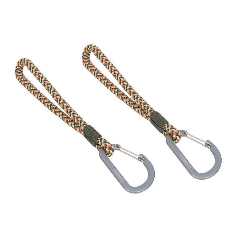 Uniwersalne sznurkowe zaczepy do torby do wózka, 2 szt. - olive red / Lassig Casual Label