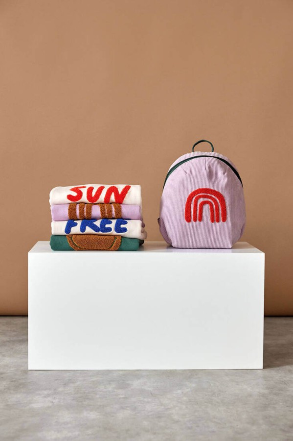 Plecak mini sztruks, Little Gang - Rainbow lilac / Lassig