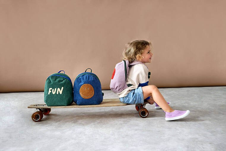 Plecak mini sztruks, Little Gang - Rainbow lilac / Lassig