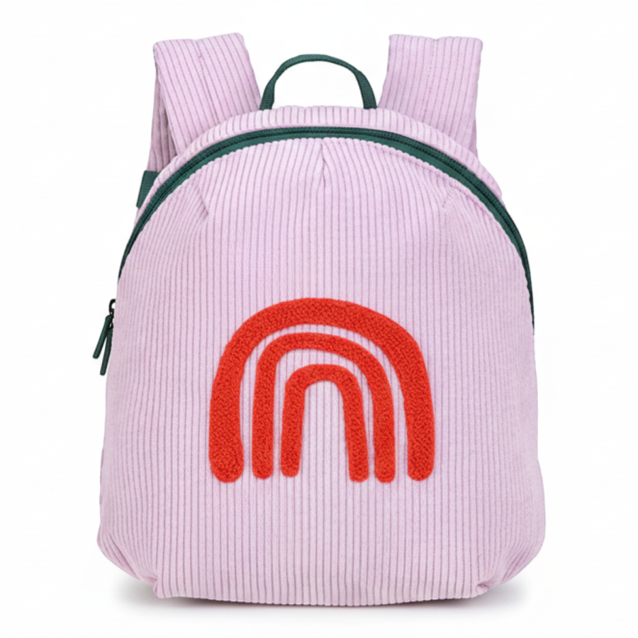 Plecak mini sztruks, Little Gang - Rainbow lilac / Lassig