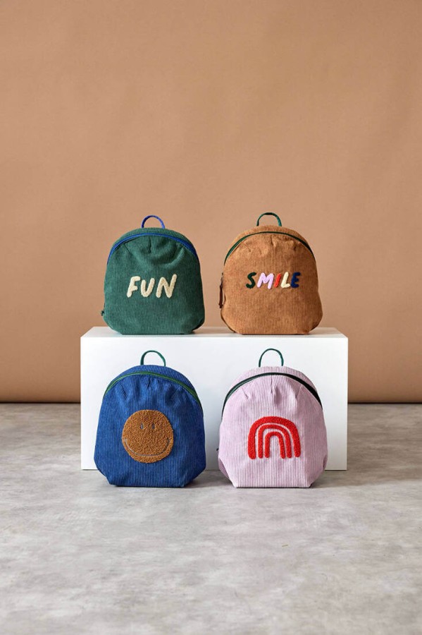 Plecak mini sztruks, Little Gang - Rainbow lilac / Lassig