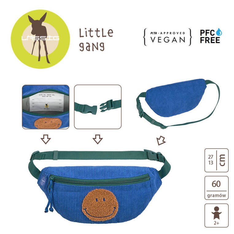 Mini nerka sztruks Little Gang - Smile blue / Lassig