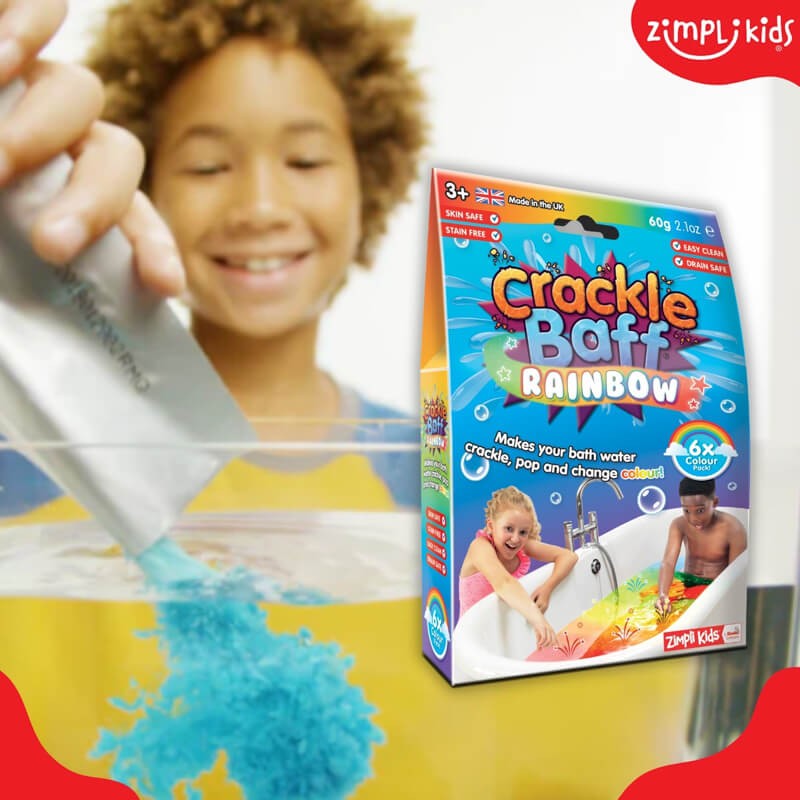 Strzelający proszek do kąpieli Crackle Baff Colours 6 użyć 3 kolory 3+ / Zimpli Kids