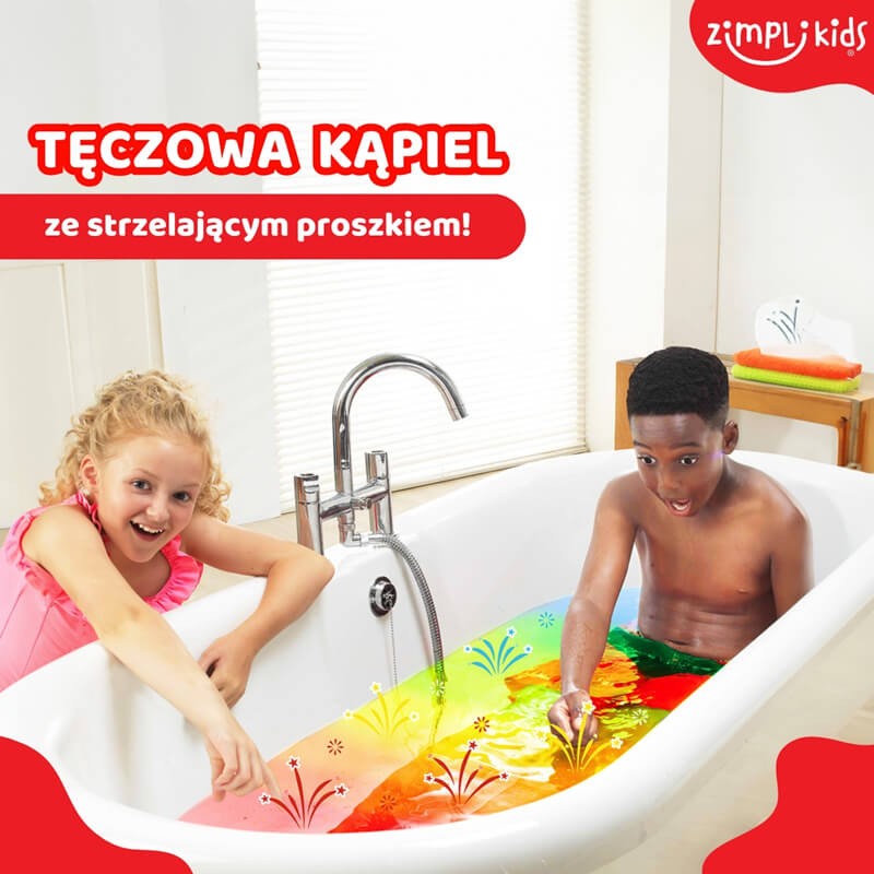 Strzelający proszek do kąpieli Crackle Baff Colours 6 użyć 3 kolory 3+ / Zimpli Kids