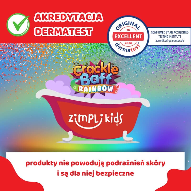 Strzelający proszek do kąpieli Crackle Baff Colours 6 użyć 3 kolory 3+ / Zimpli Kids