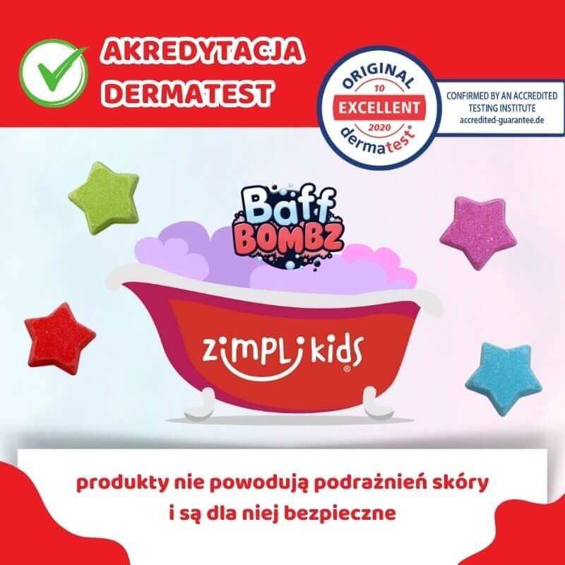 Musujące gwiazdki do kąpieli zmieniające kolor wody Baff Bombz 3+ / Zimpli Kids