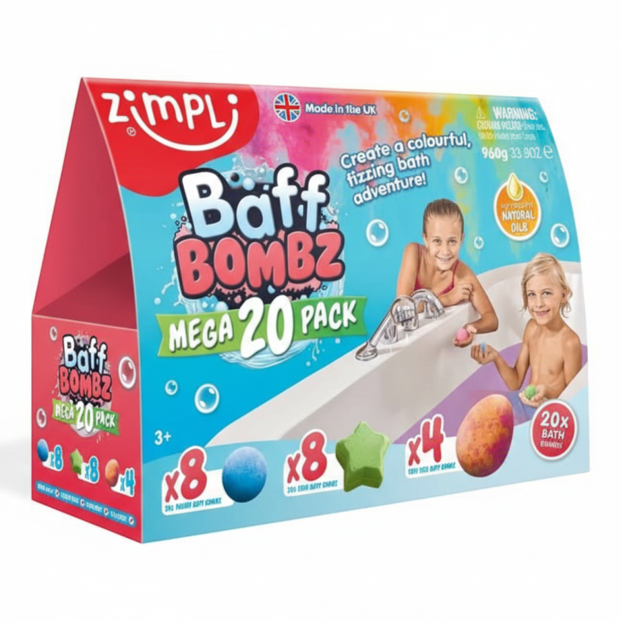 Musujące bomby do kąpieli zmieniające kolor wody Baff Bombz 3+ / Zimpli Kids