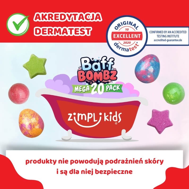 Musujące bomby do kąpieli zmieniające kolor wody Baff Bombz 3+ / Zimpli Kids