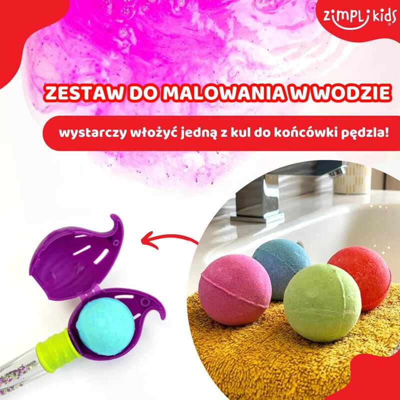 Kule do kąpieli z pędzlem Baff Bombz Magic Brush 3+ / Zimpli Kids