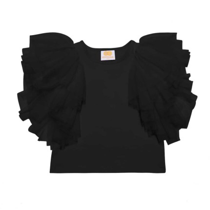 T-shirt WINGS - czarna / Manufaktura Falbanek