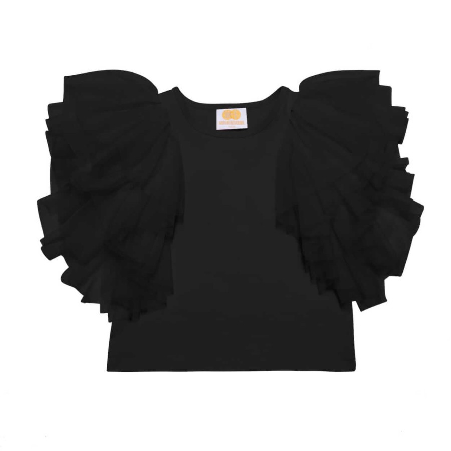 T-shirt WINGS - czarna / Manufaktura Falbanek