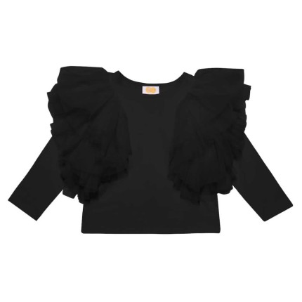 Bluzka WINGS - czarna / Manufaktura Falbanek