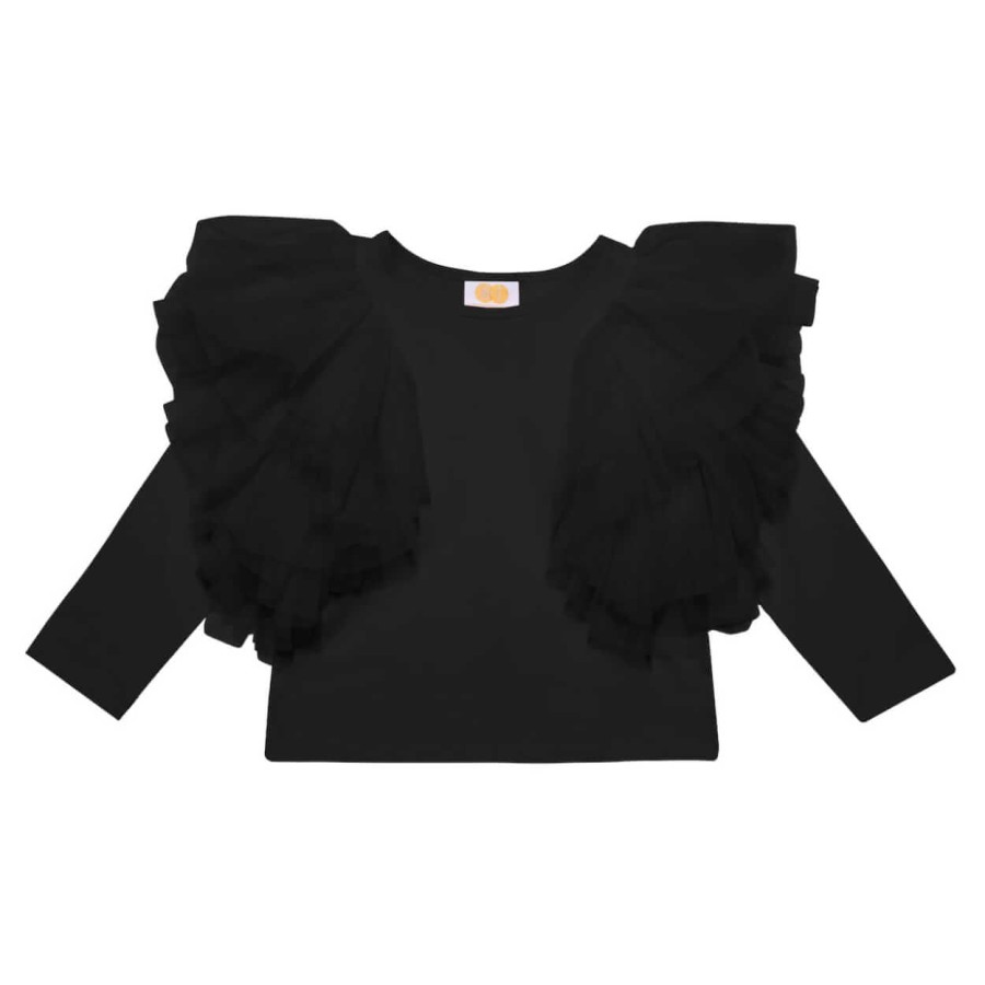 Bluzka WINGS - czarna / Manufaktura Falbanek