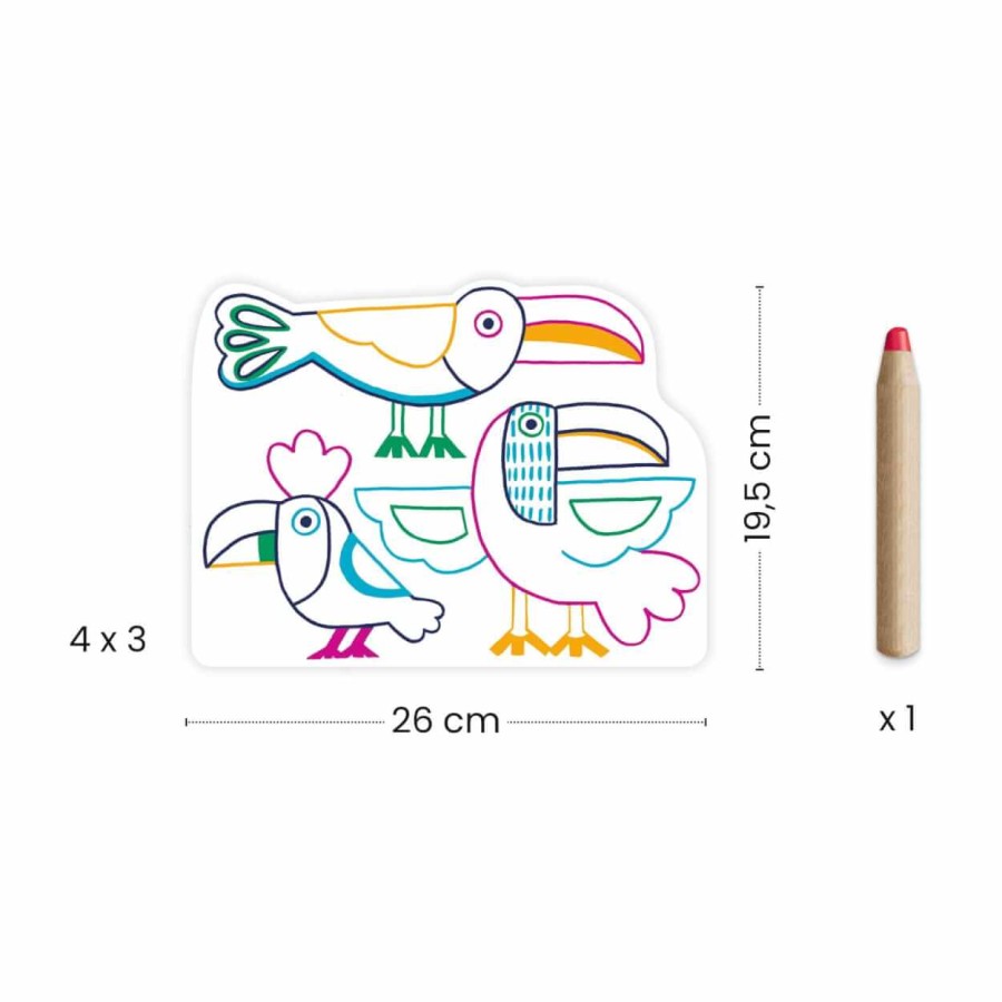 Magiczne kolorowanki - DZIKIE RODZINKI / Djeco