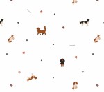 Miękka szczotka z koziego włosia z myjką muślinową - pieski, cavaliery / Lullalove