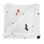 Pieski, cavaliery - otulacz muślinowy 100x100cm / Lullalove