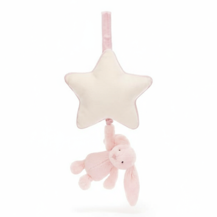 Pozytywka Jasno Różowy Króliczek z Gwiazdką 30 cm / Jellycat MP4BP