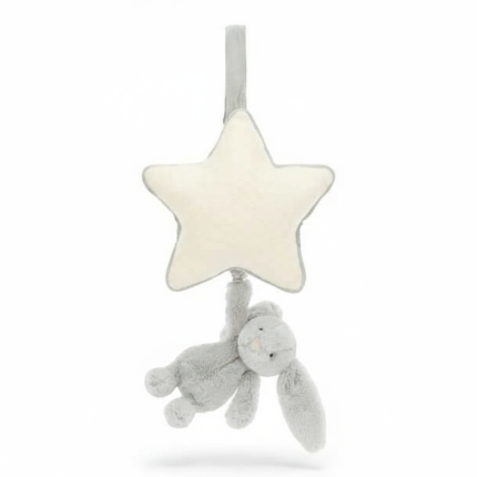 Pozytywka Srebrny Króliczek z Gwiazdką 30 cm / Jellycat MP4BSL