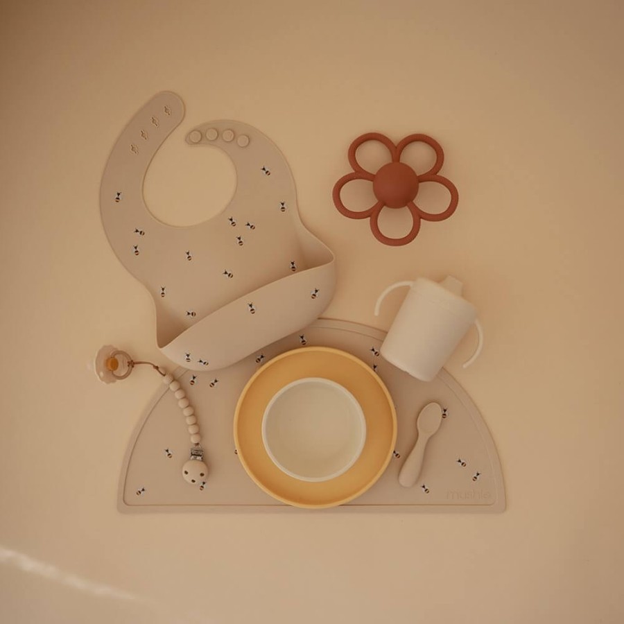 Śliniak silikonowy Bees / Mushie